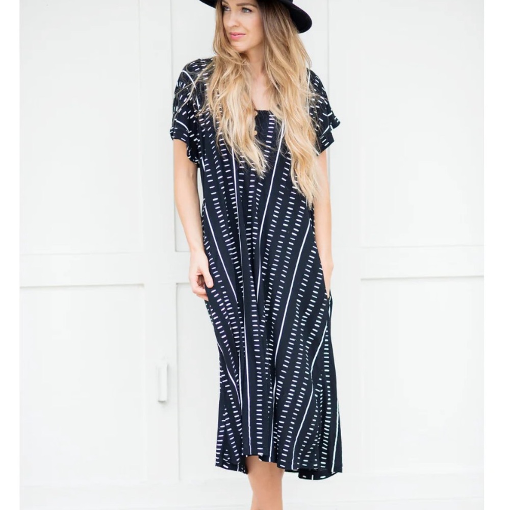 NWOT Humble Hilo Tunic Midi Dress, Noche